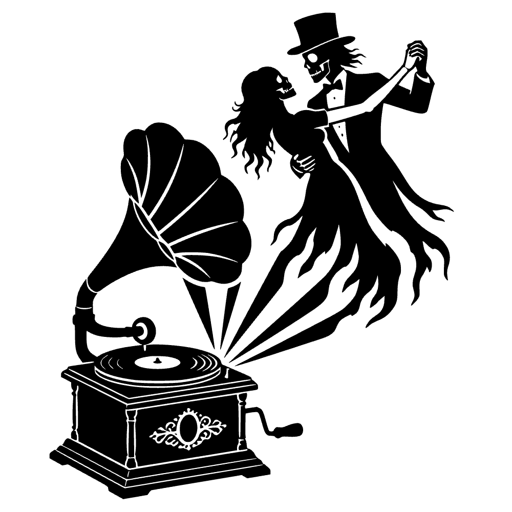 Baile de holograma de gramófono — archivo SVG