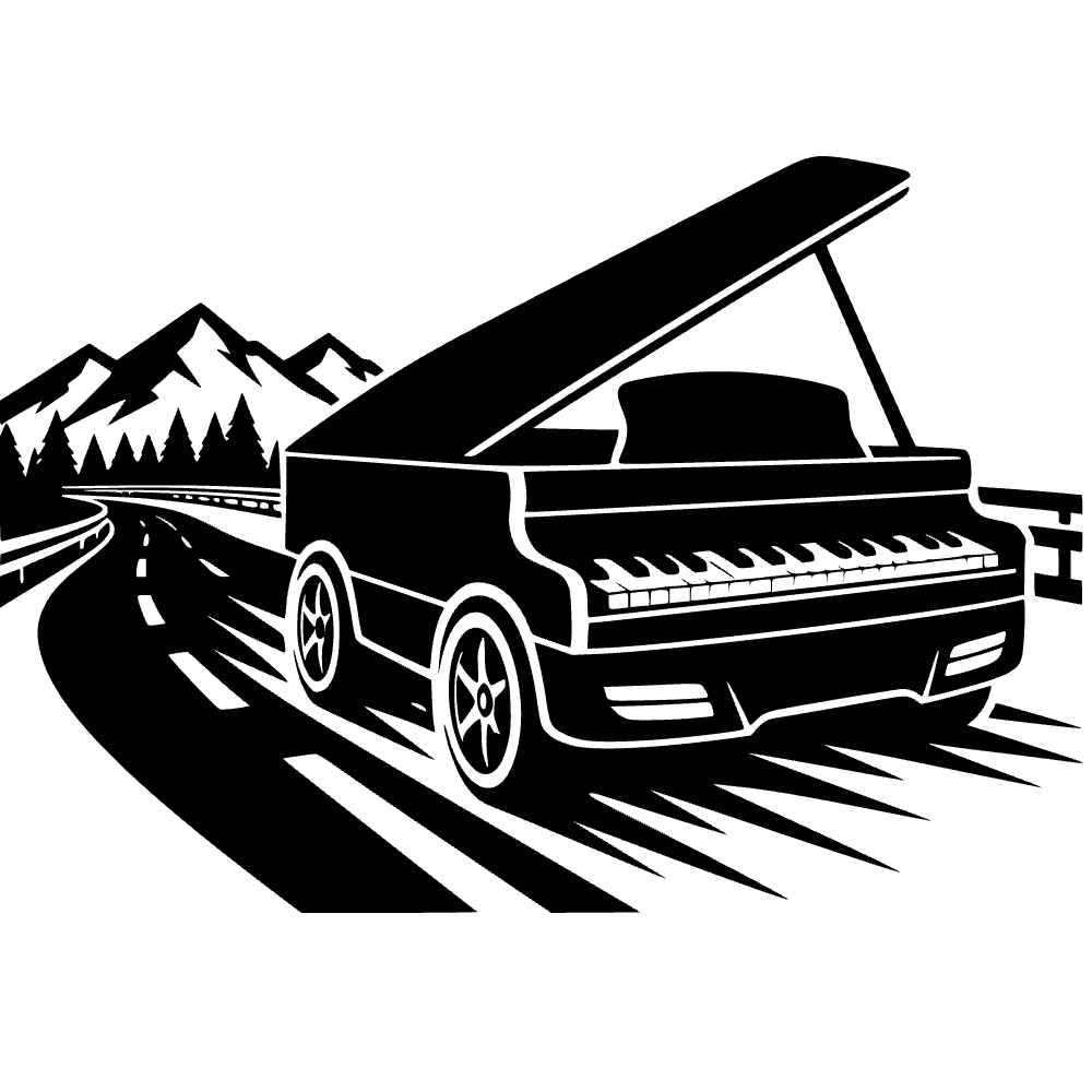 Piano de cola conduciendo — archivo SVG