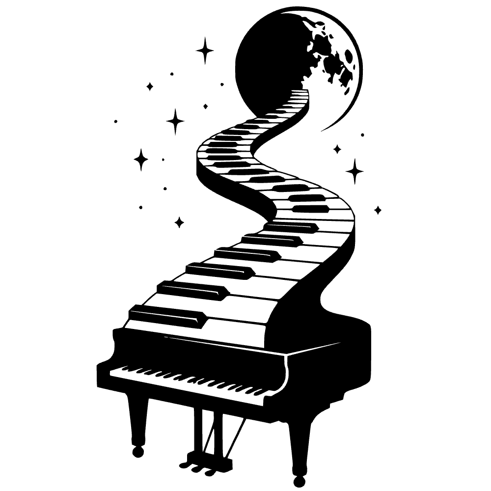 Teclas de piano de cola — archivo SVG