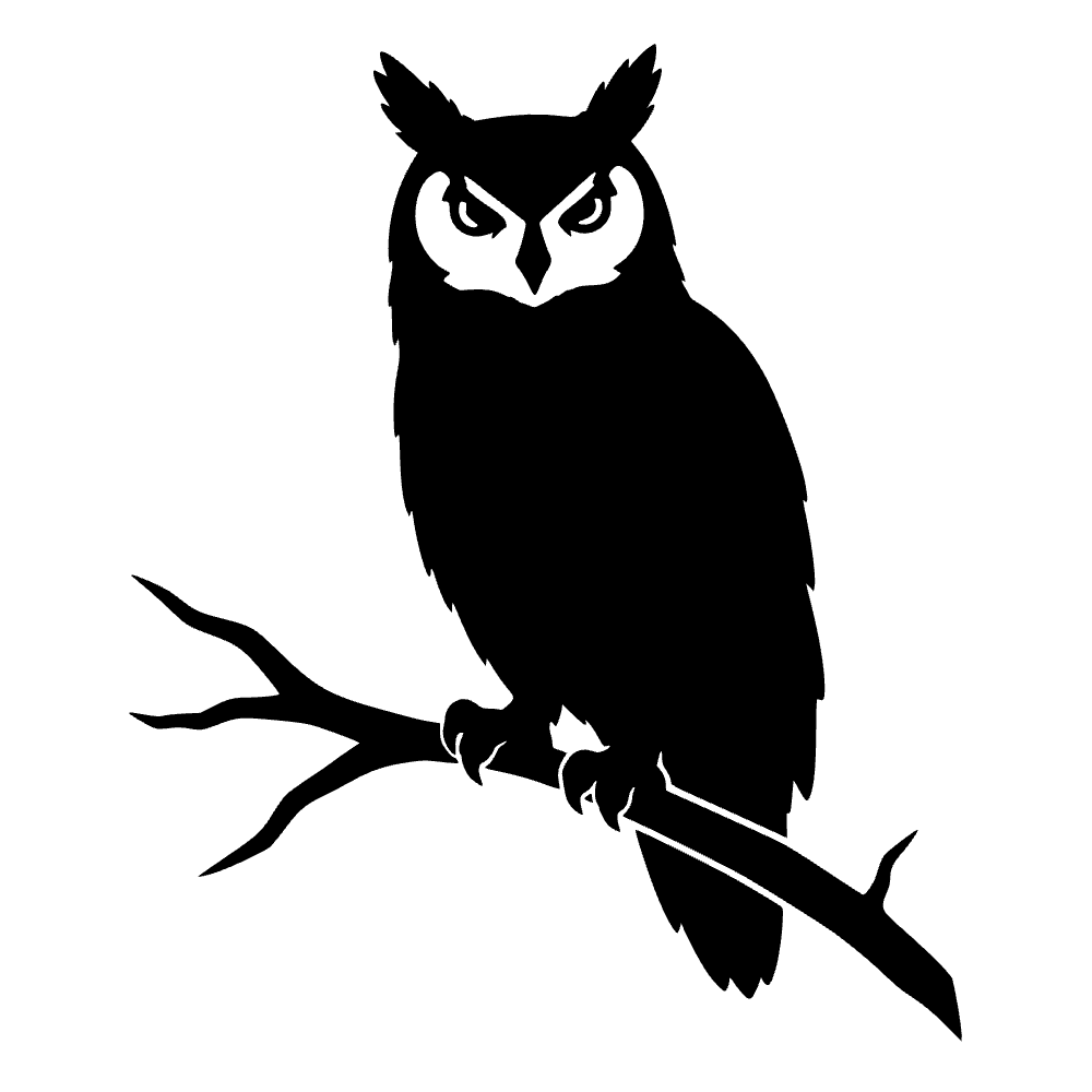 Great Horned Owl Silhouette SVG cut file preview