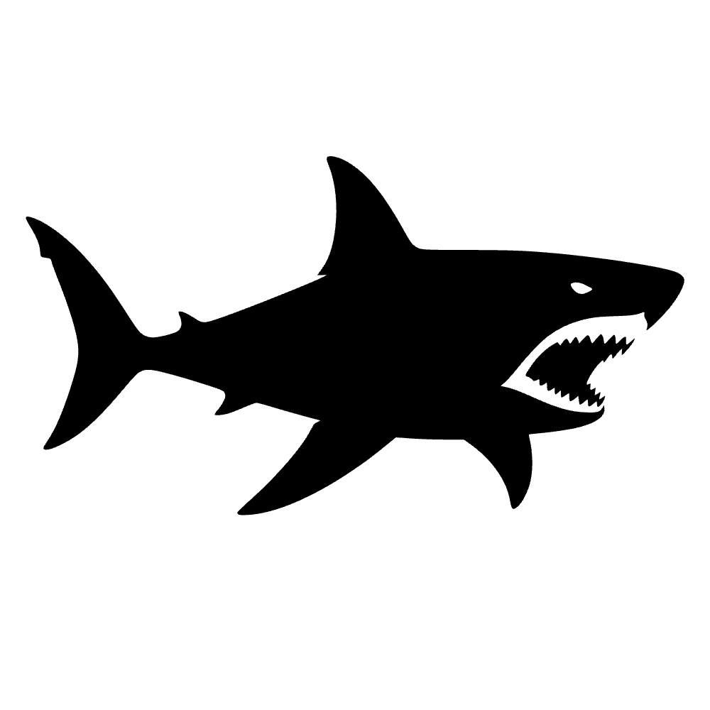 Great Shark Silhouette SVG cut file preview