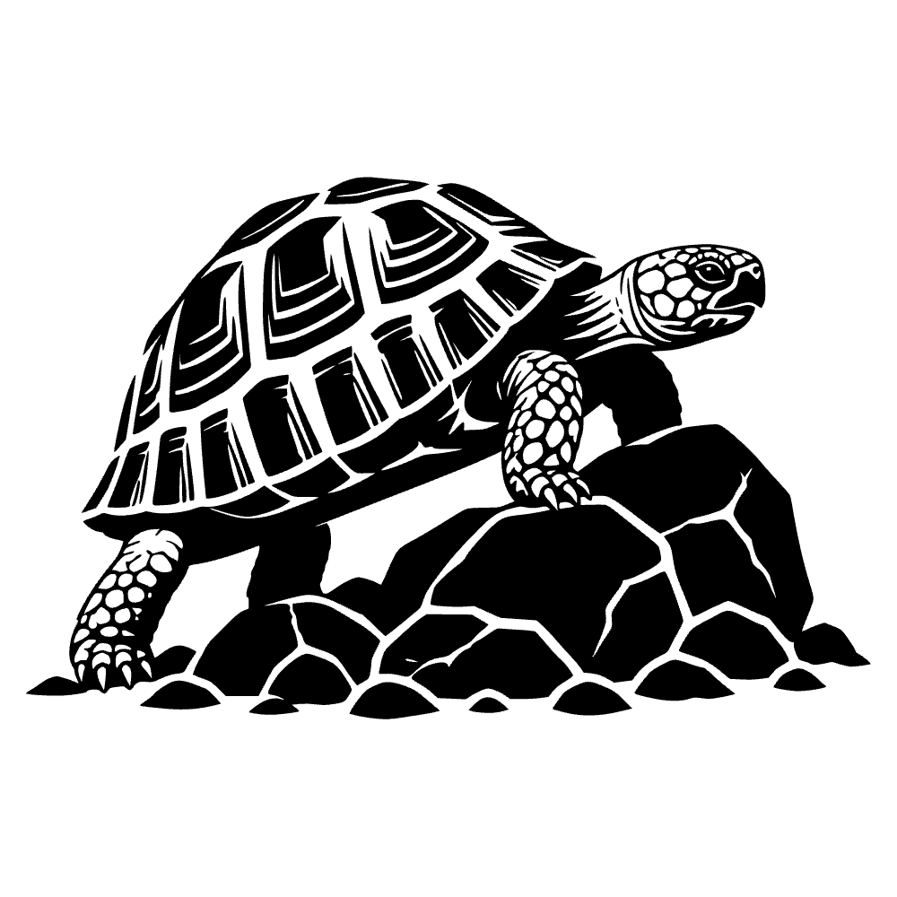 Tortuga griega escalando — archivo SVG