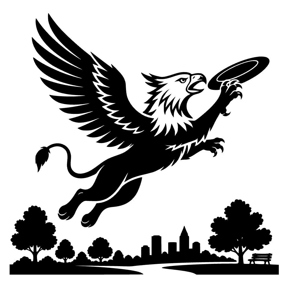 Griffin Catching Frisbee SVG SVG cut file preview