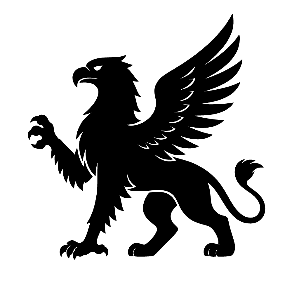 Griffin Standing Proud SVG cut file preview