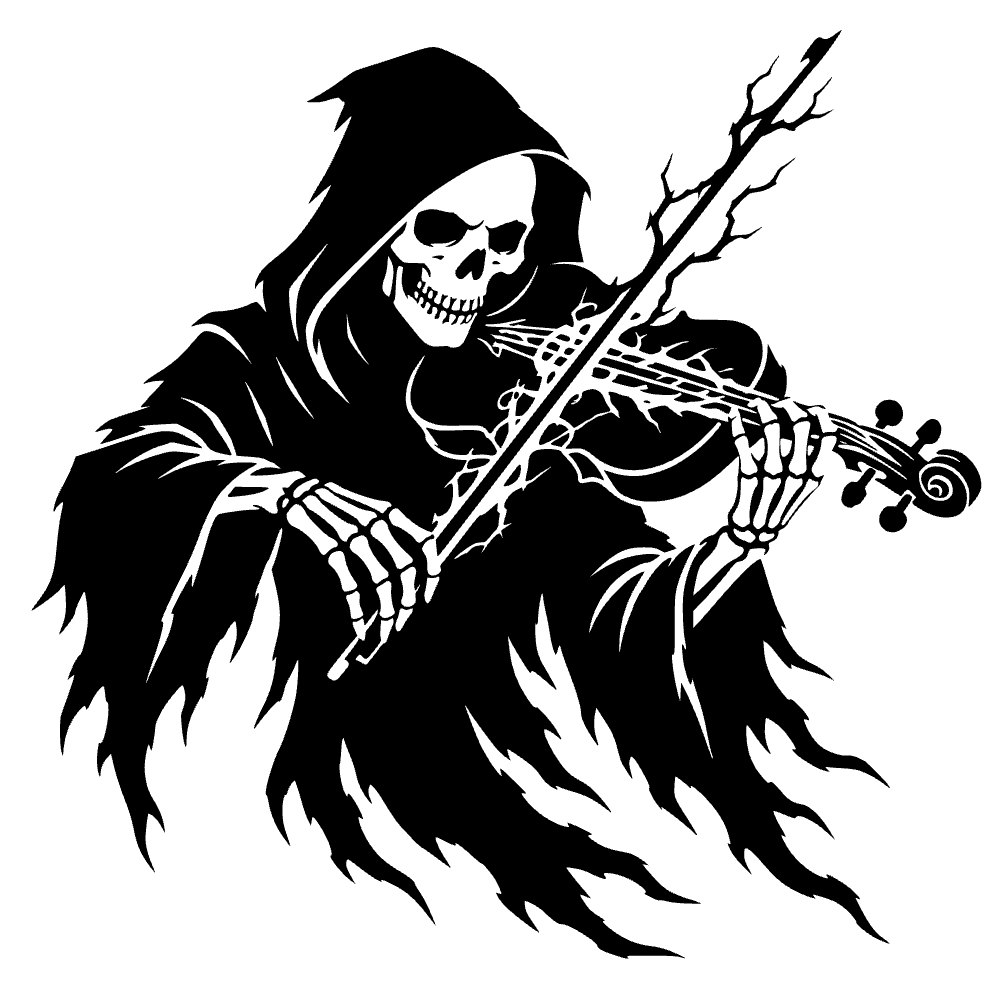Segador tocando el violín — archivo SVG