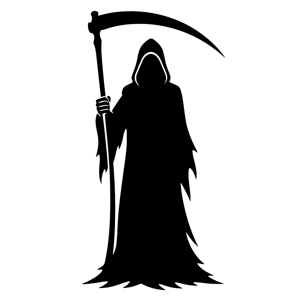 Grim Reaper Standing Tall SVG cut file preview