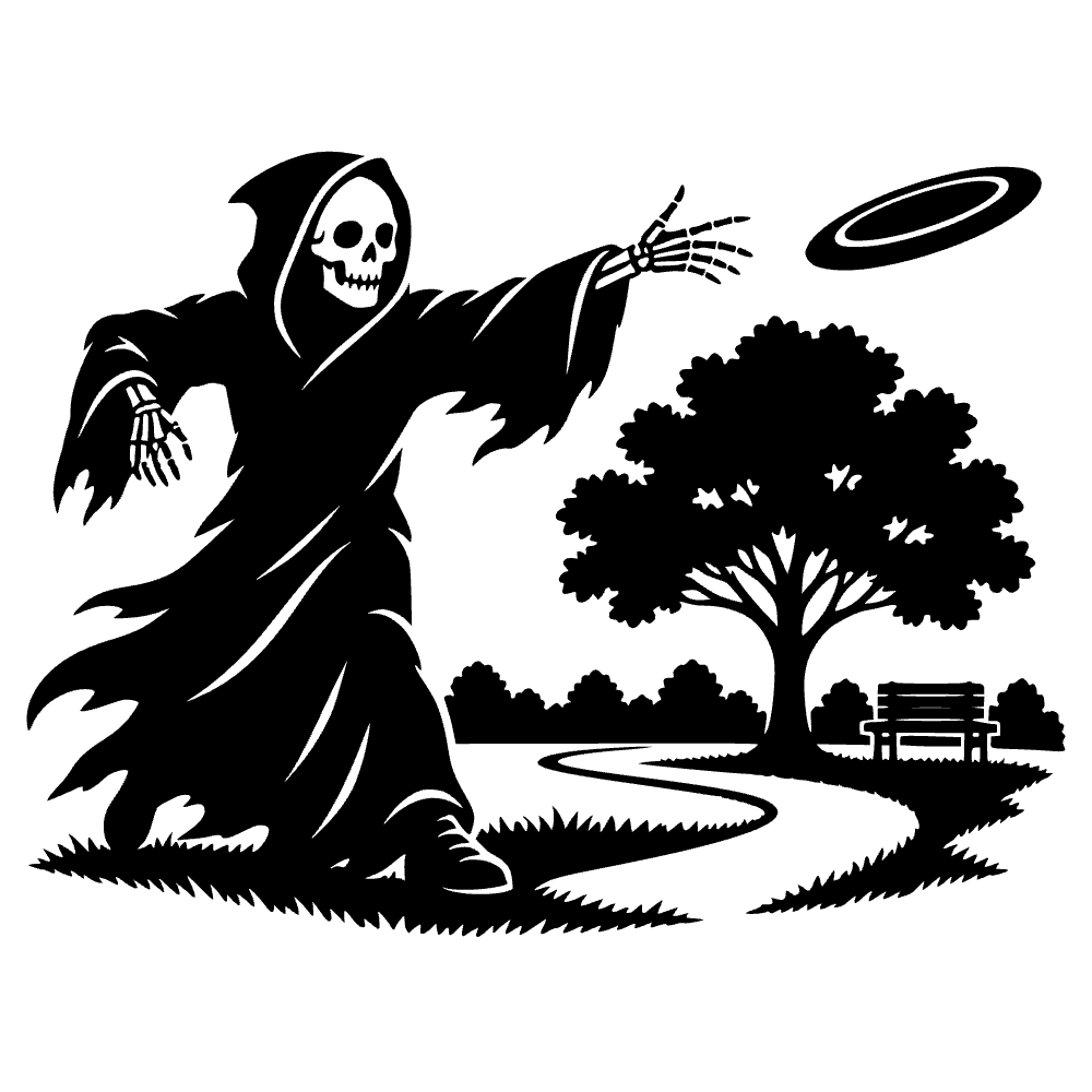 Segador lanzando frisbee — archivo SVG