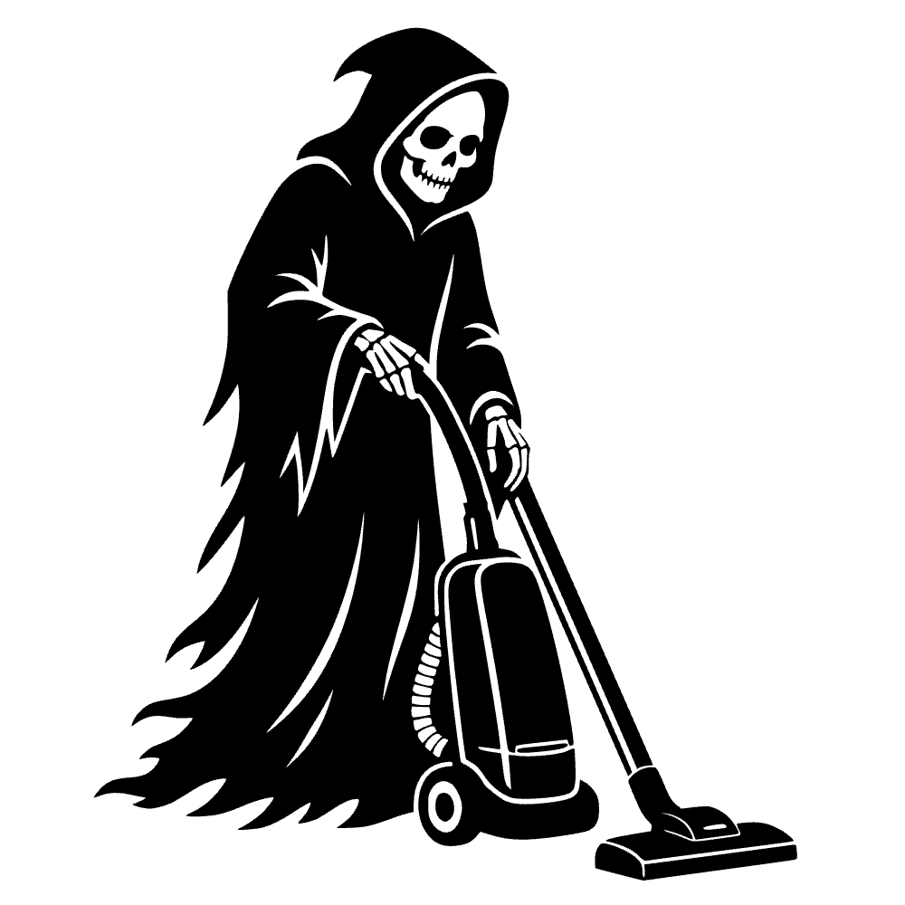 Grim Reaper Vacuuming SVG SVG cut file preview