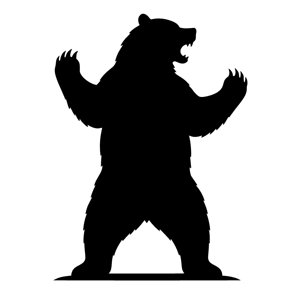 Grizzly Bear Standing SVG cut file preview