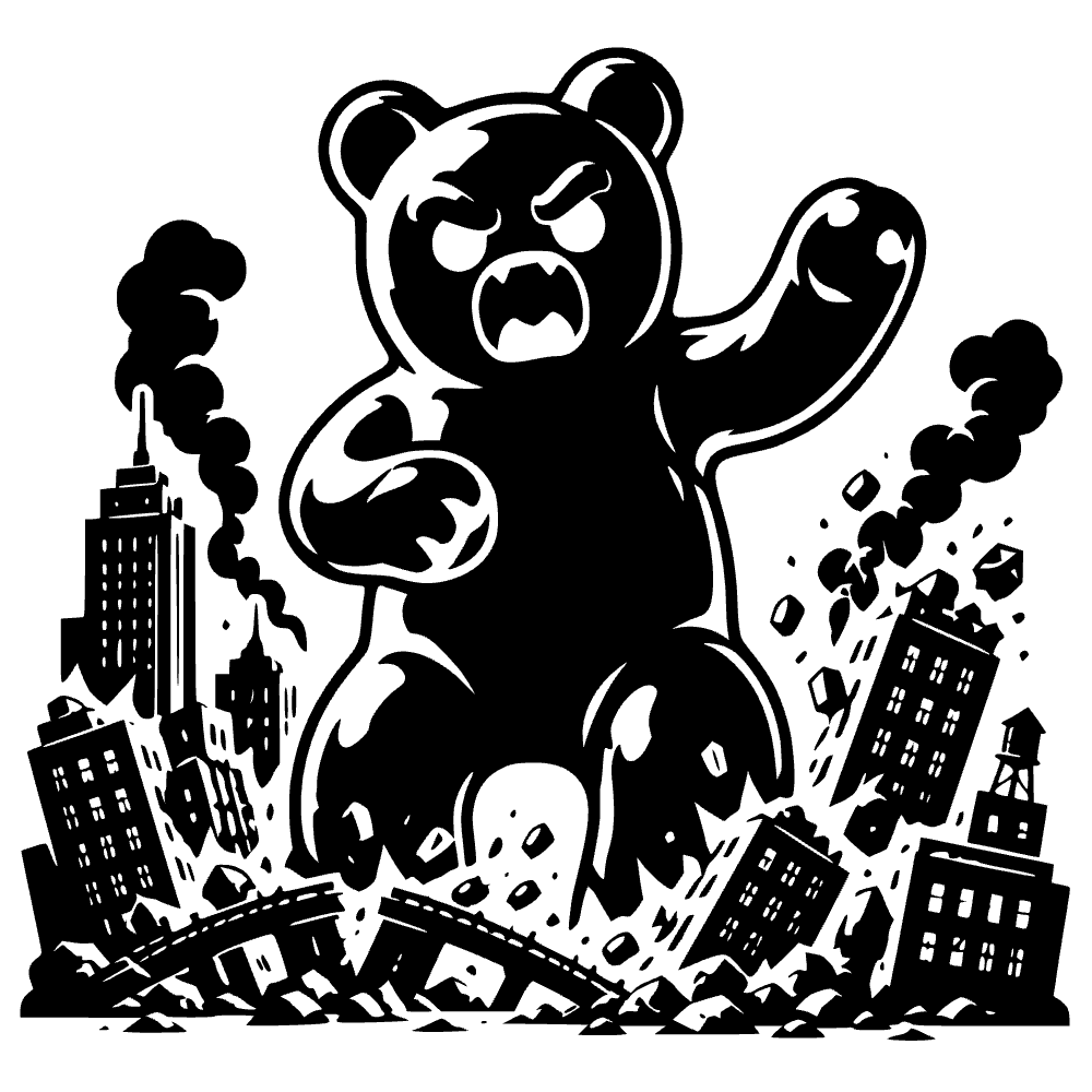 Icono de oso de goma mutado — archivo SVG