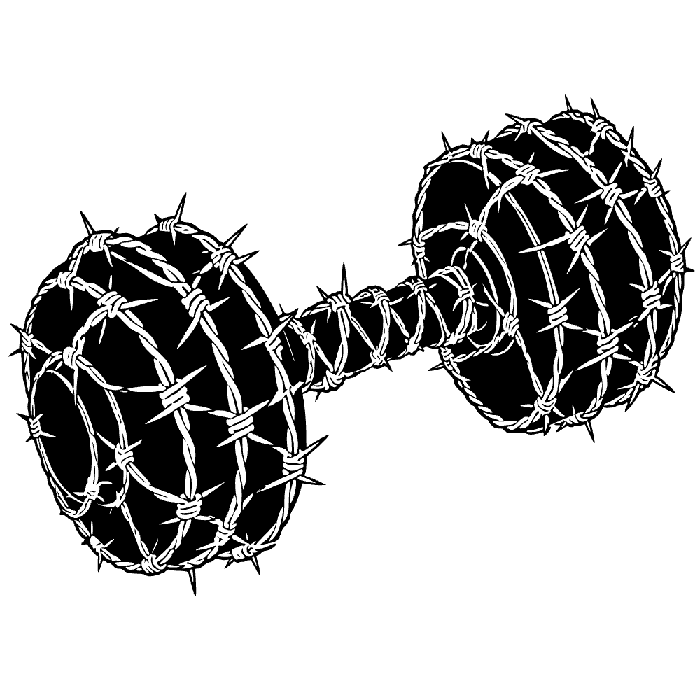 Gym Dumbbell Wrapped Icon SVG cut file preview