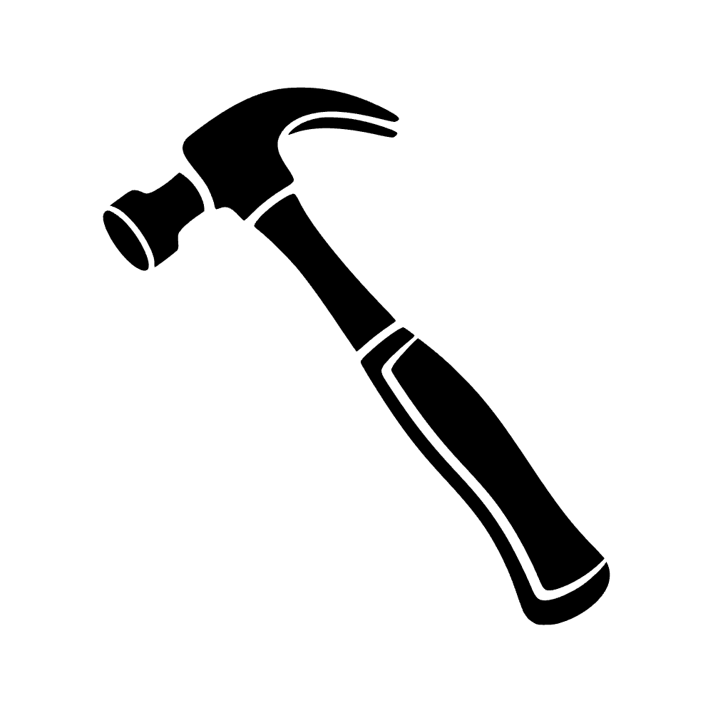 Icono de martillo y garra — archivo SVG
