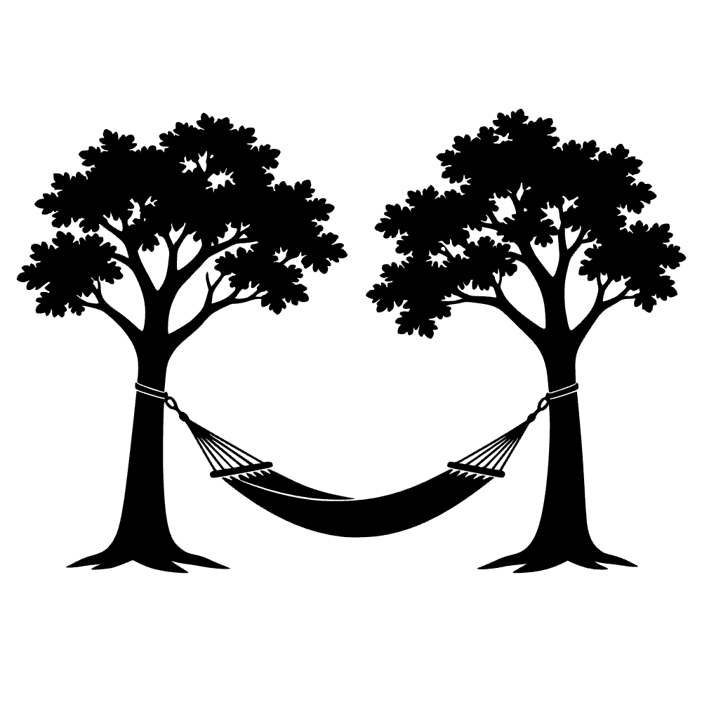 Árboles con hamaca — archivo SVG