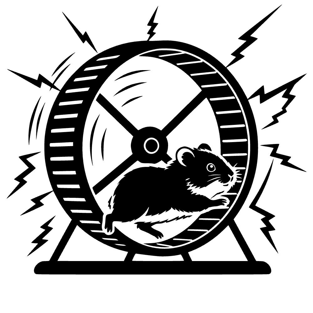 Rueda de hámster girando rápido — archivo SVG