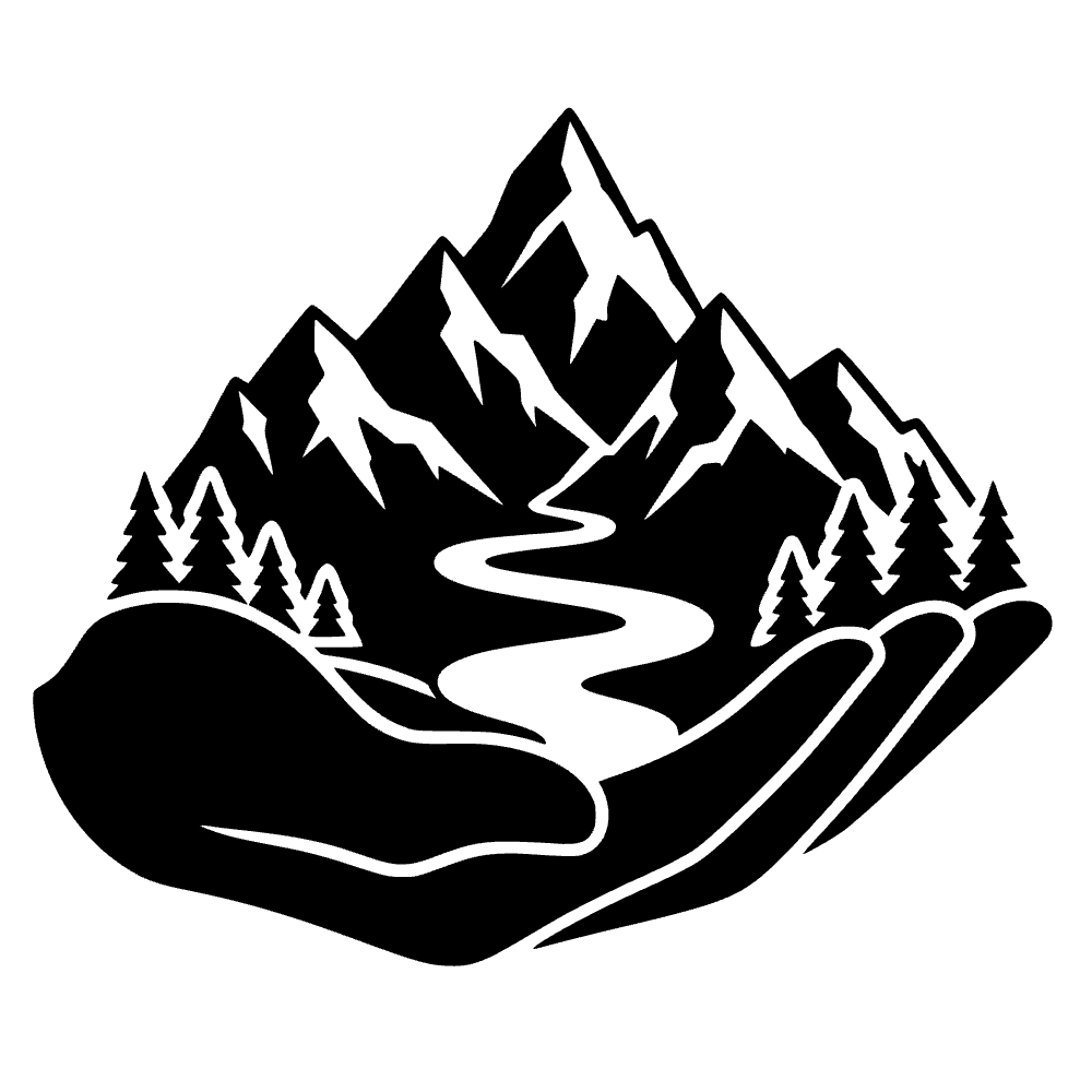 Mano sosteniendo una cordillera — archivo SVG