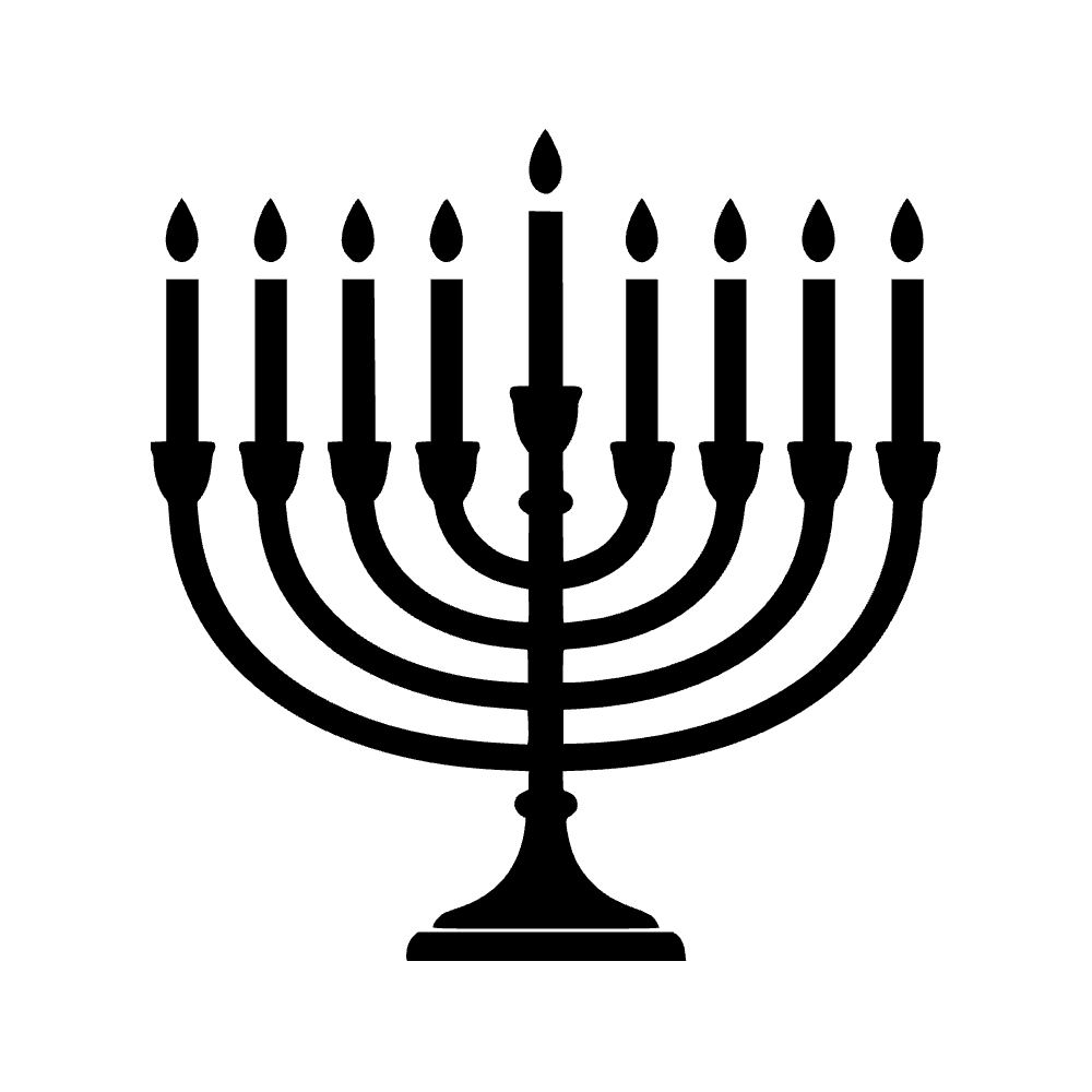 Velas de menorá de Janucá — archivo SVG