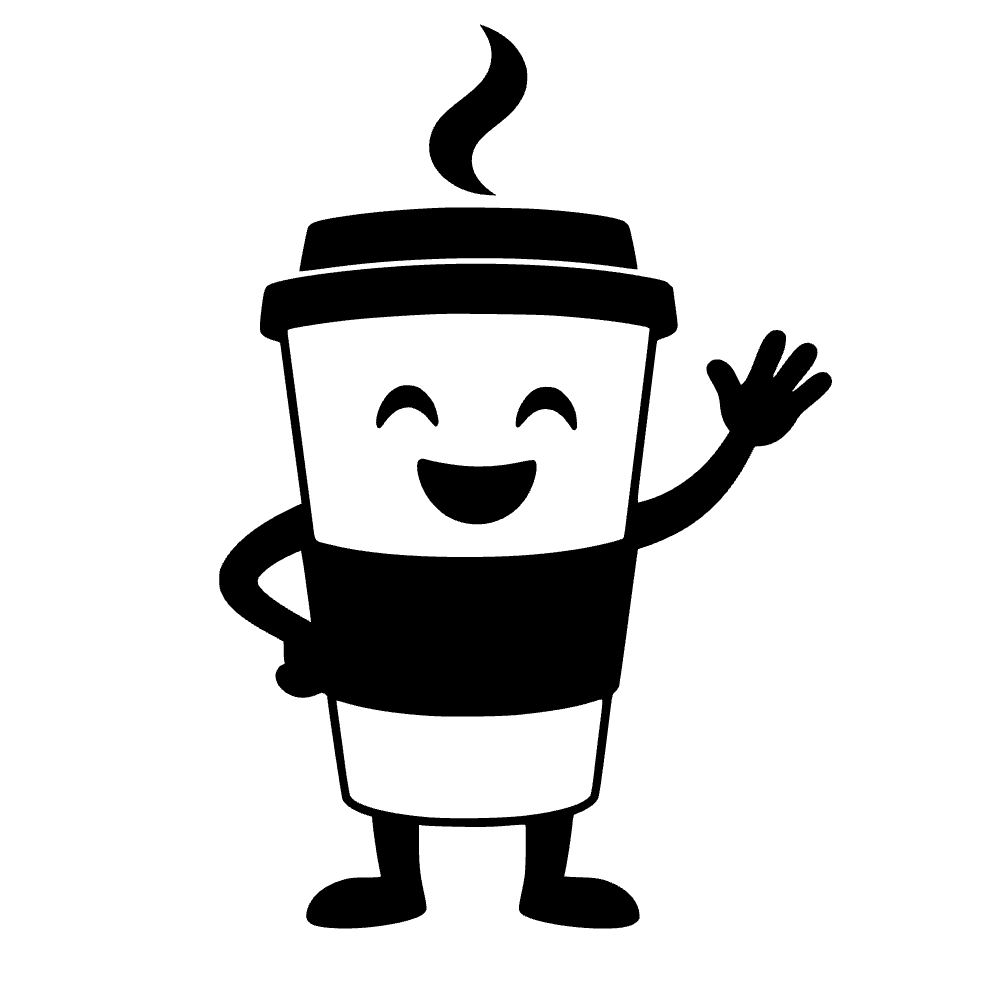 Happy Coffee Cup Icon SVG cut file preview