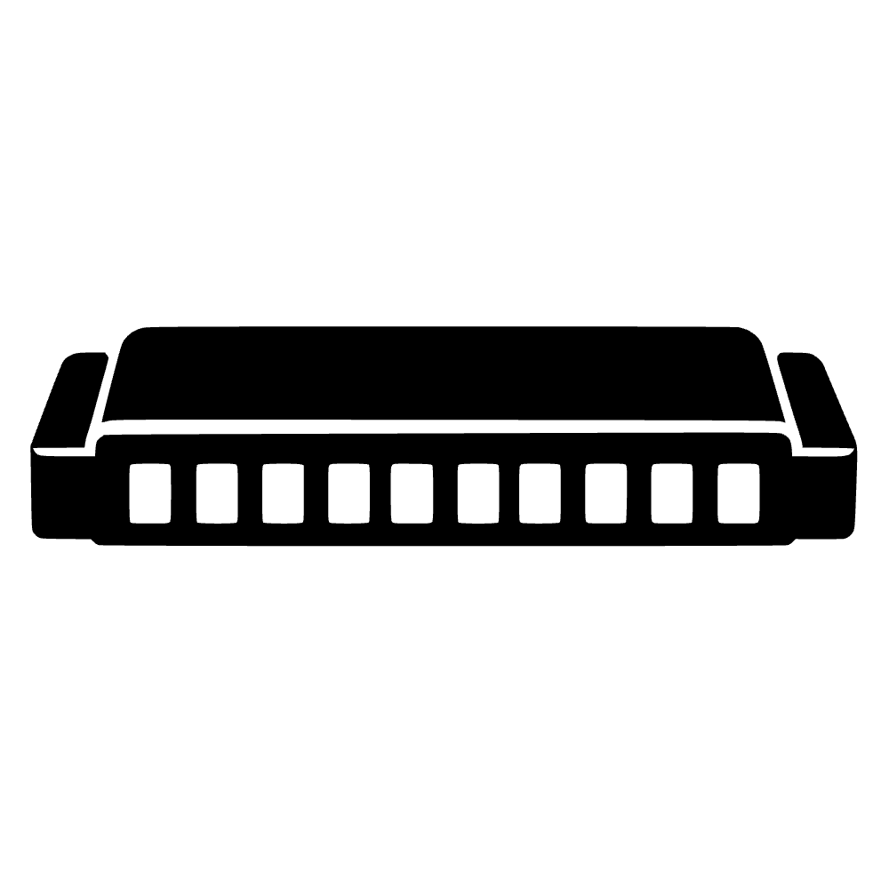 Harmonica Front Holes Icon SVG cut file preview