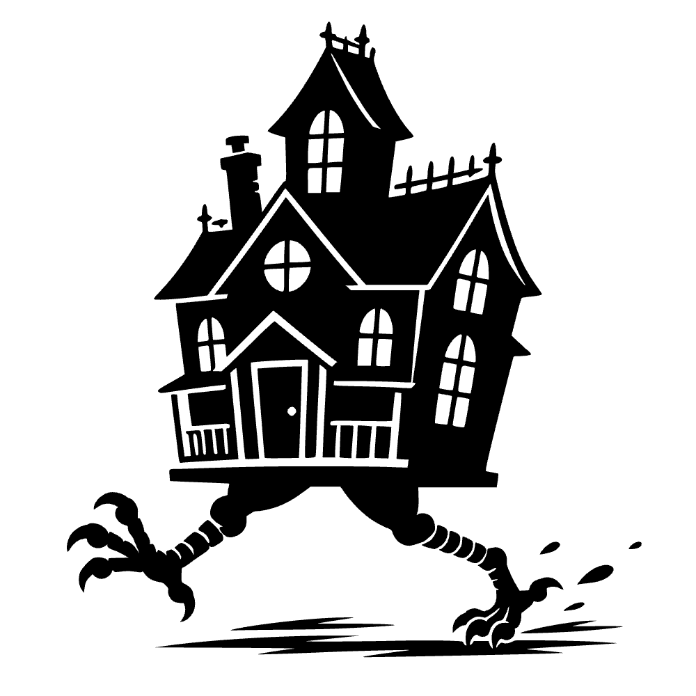 Casa embrujada con patas de pollo — archivo SVG