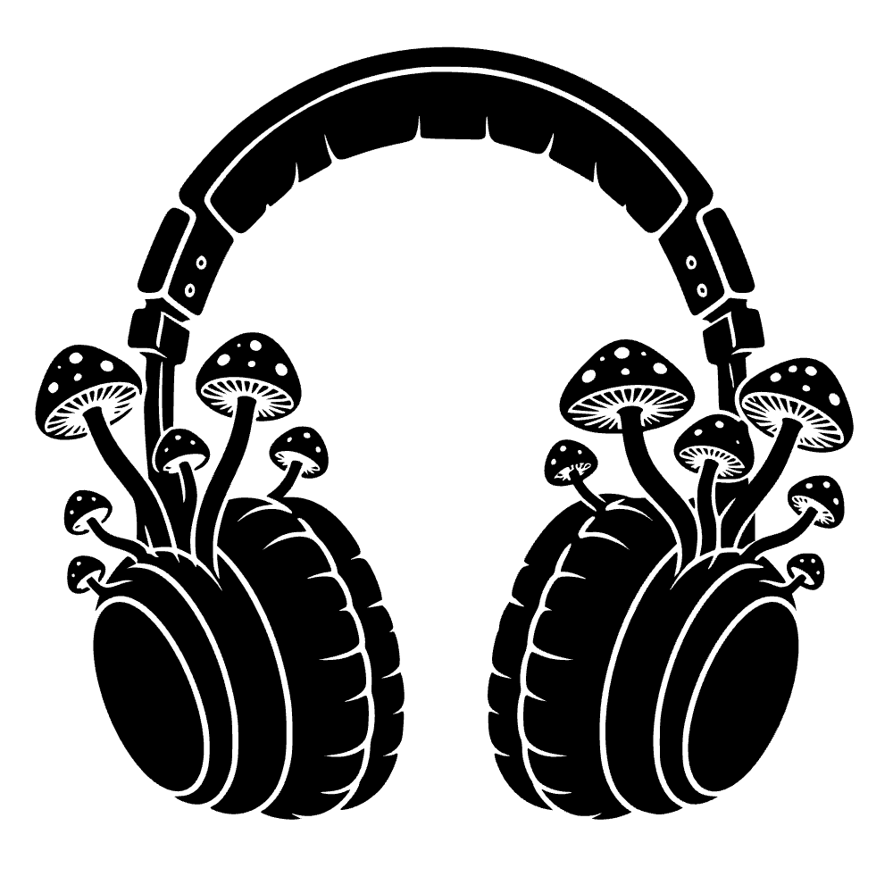Headphones With Mushrooms SVG SVG cut file preview