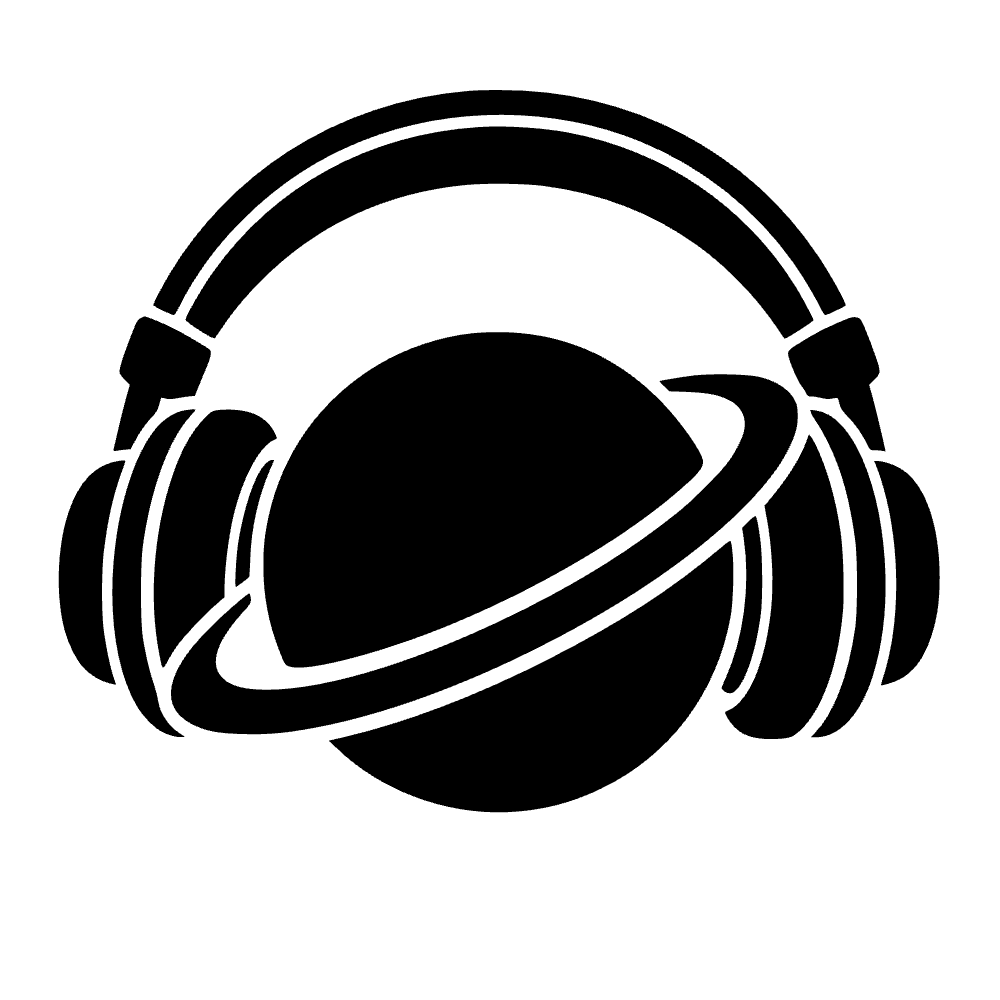 Auriculares alrededor del planeta — archivo SVG