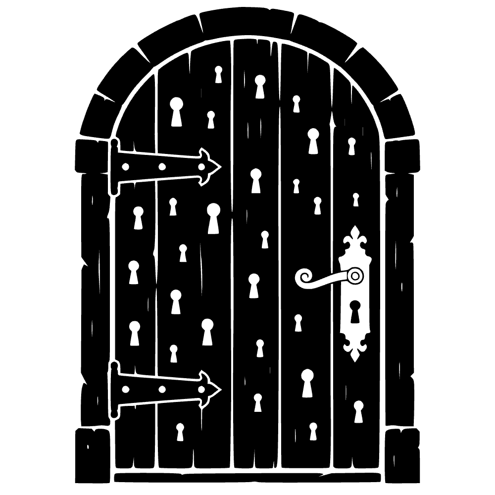 Puerta de roble pesada — archivo SVG