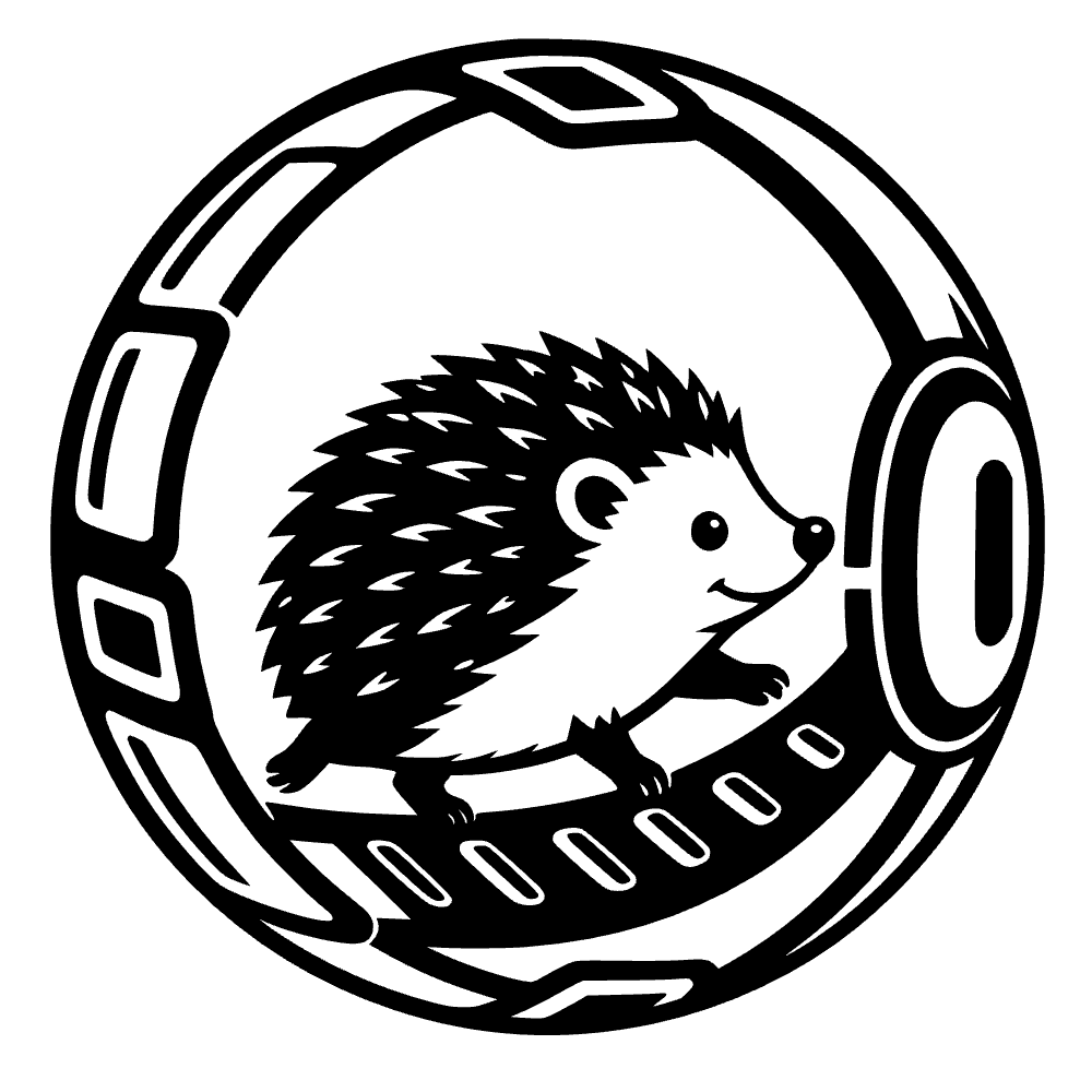 Erizo rodando — archivo SVG