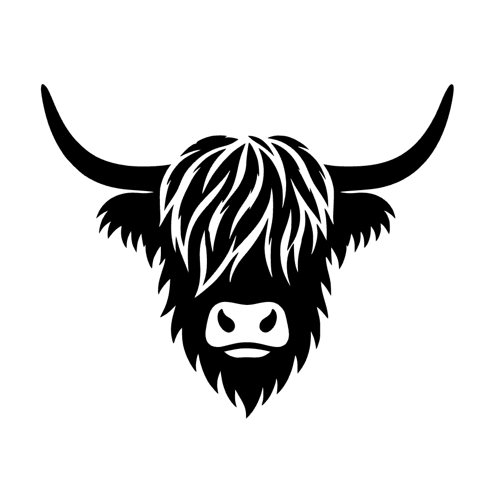 Cabeza de vaca de las tierras altas — archivo SVG