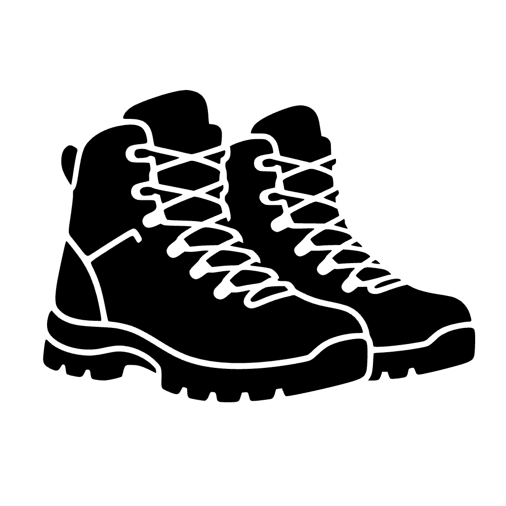 Hiking Boots Pair SVG cut file preview