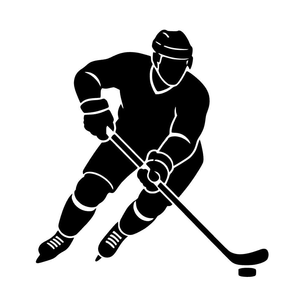 Jugador de hockey patinando — archivo SVG