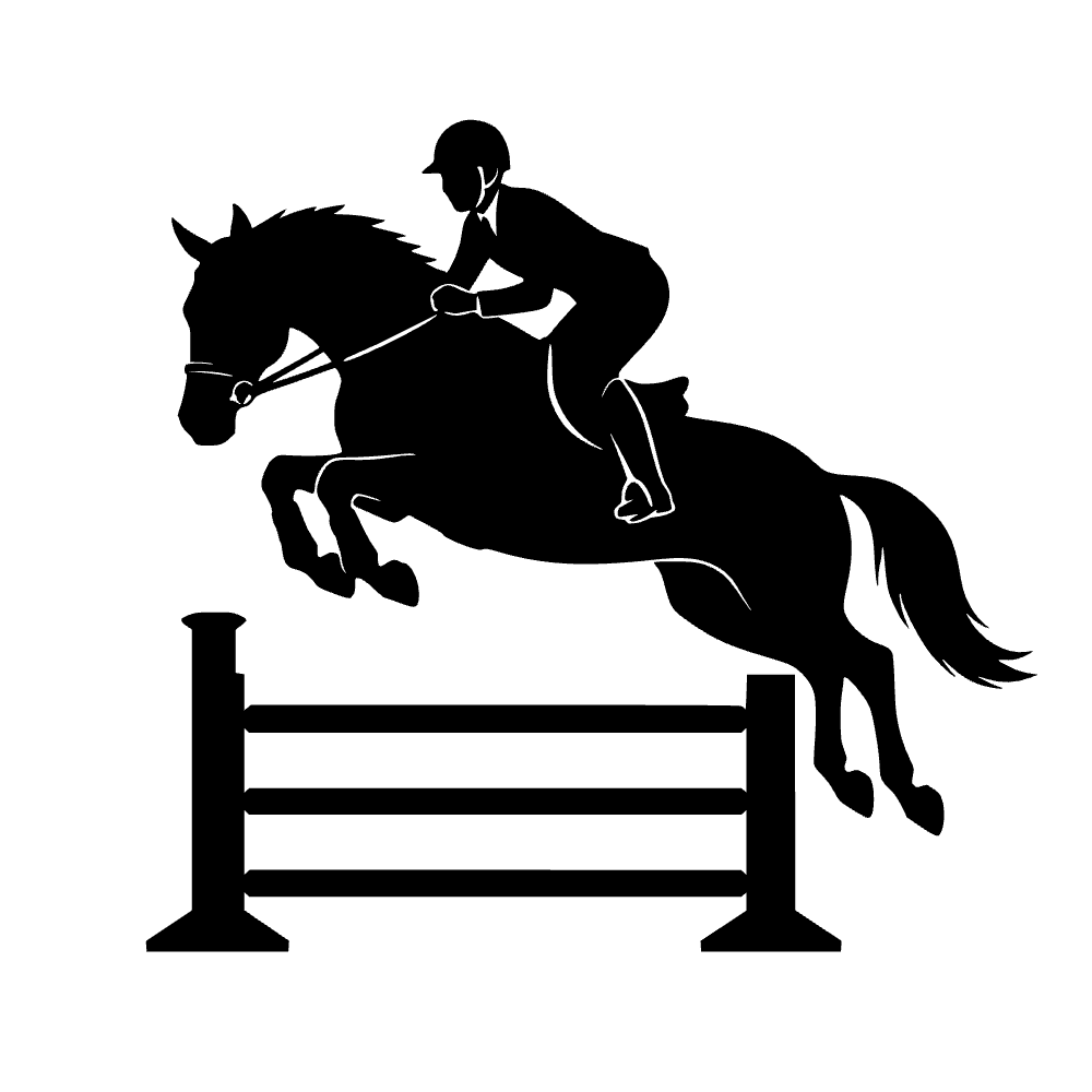 Caballo saltando valla — archivo SVG