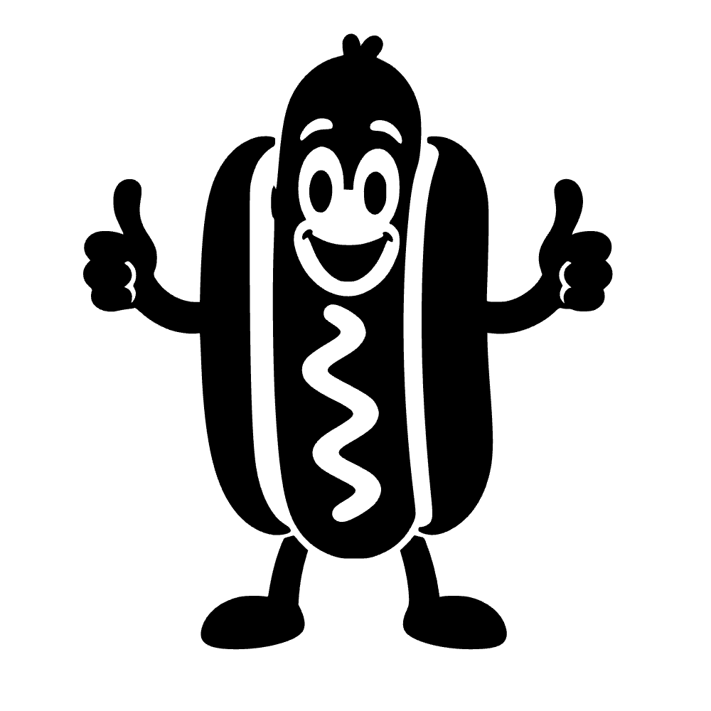 Hot Dog Character Icon SVG cut file preview