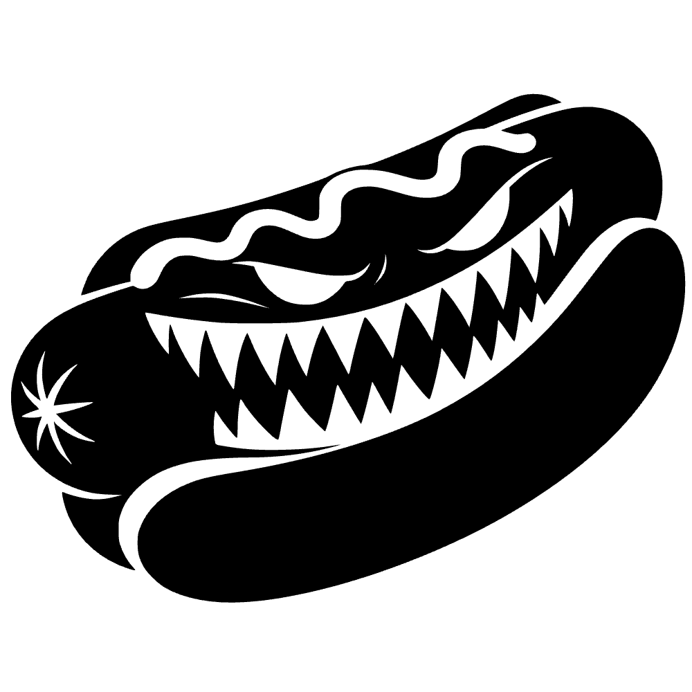 Icono de pan de hotdog afilado — archivo SVG