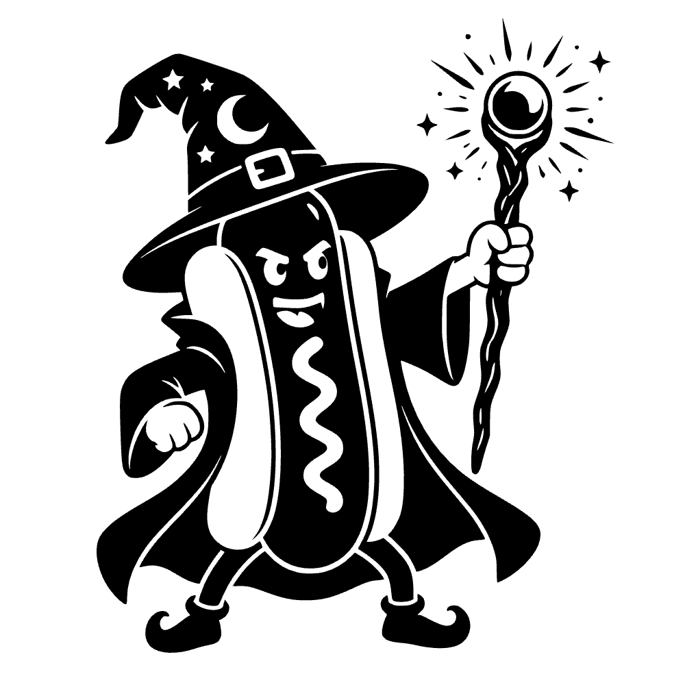 Mago con hotdog — archivo SVG