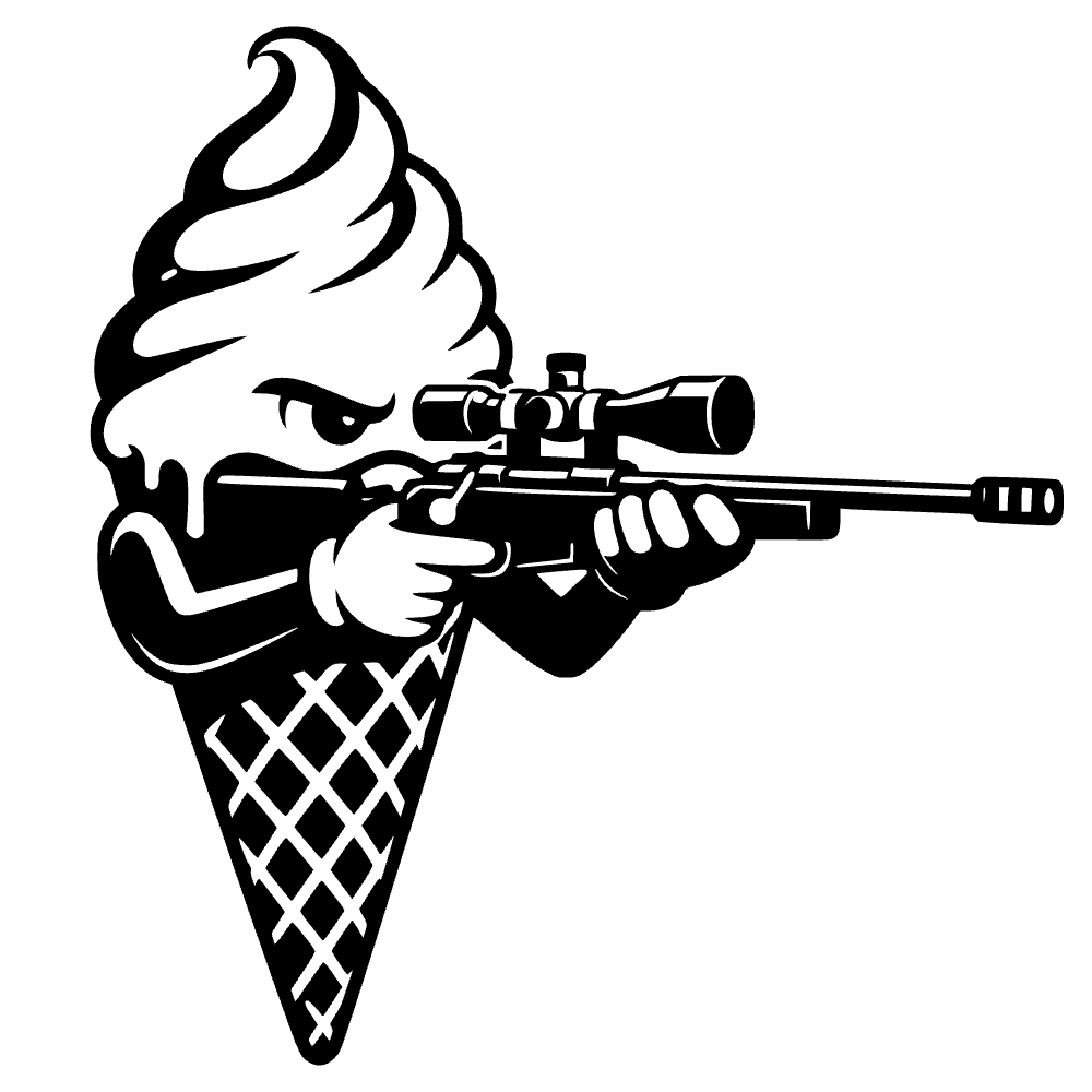 Cono de helado apuntando — archivo SVG