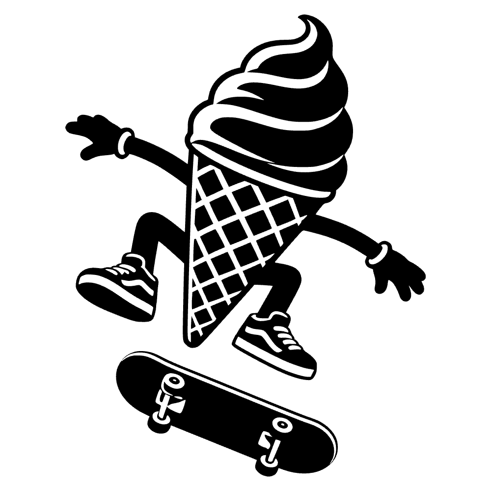 Ice Cream Cone Performing SVG cut file preview
