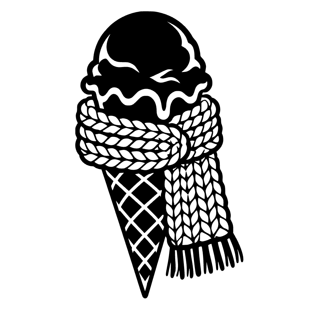 Ice Cream Cone Wearing Icon SVG SVG cut file preview