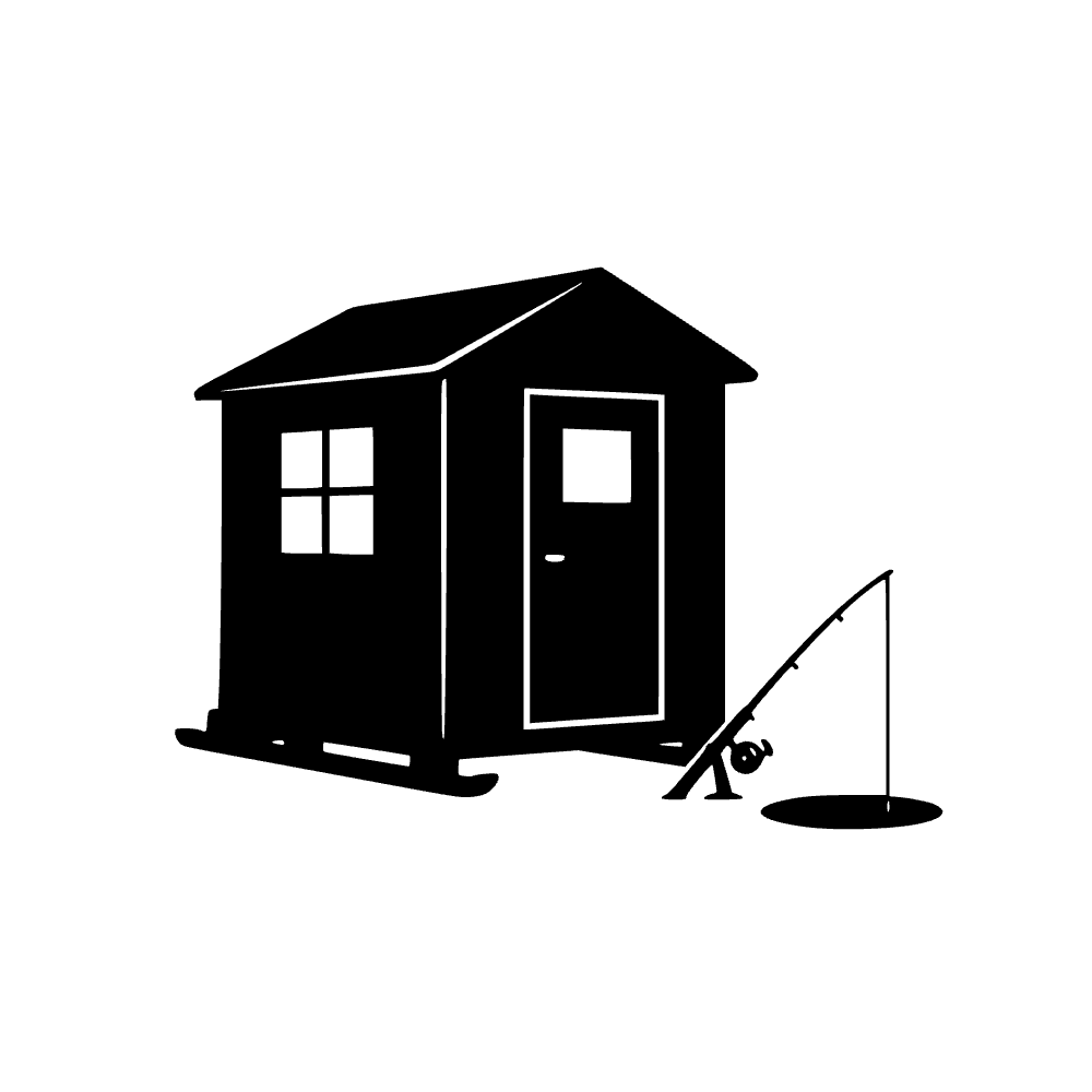 Cabaña de pesca en hielo — archivo SVG