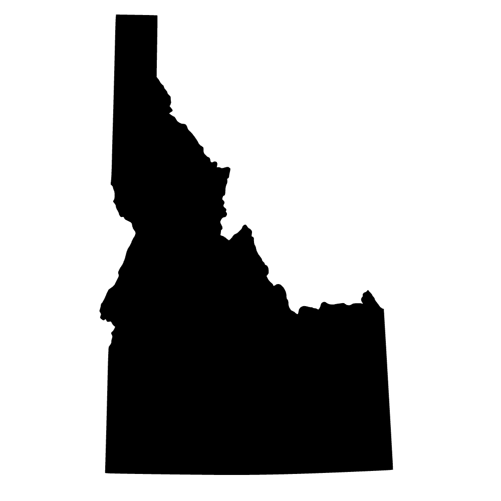 Mapa de Idaho — archivo SVG