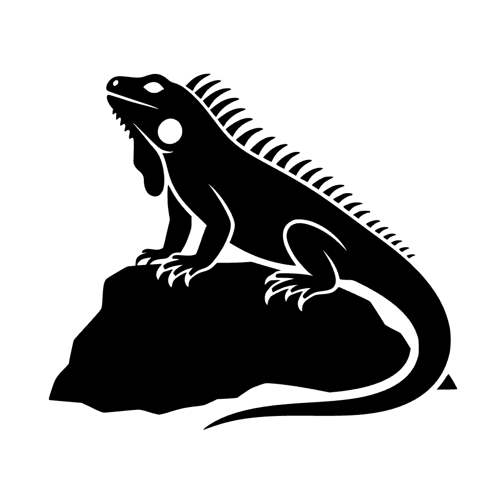 Iguana tomando el sol — archivo SVG