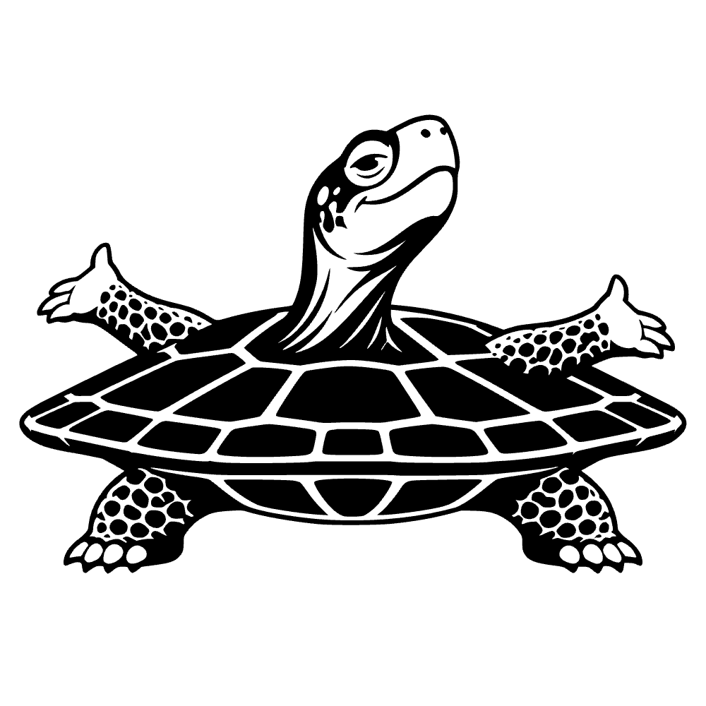 Tortuga impresionada — vista previa del archivo SVG