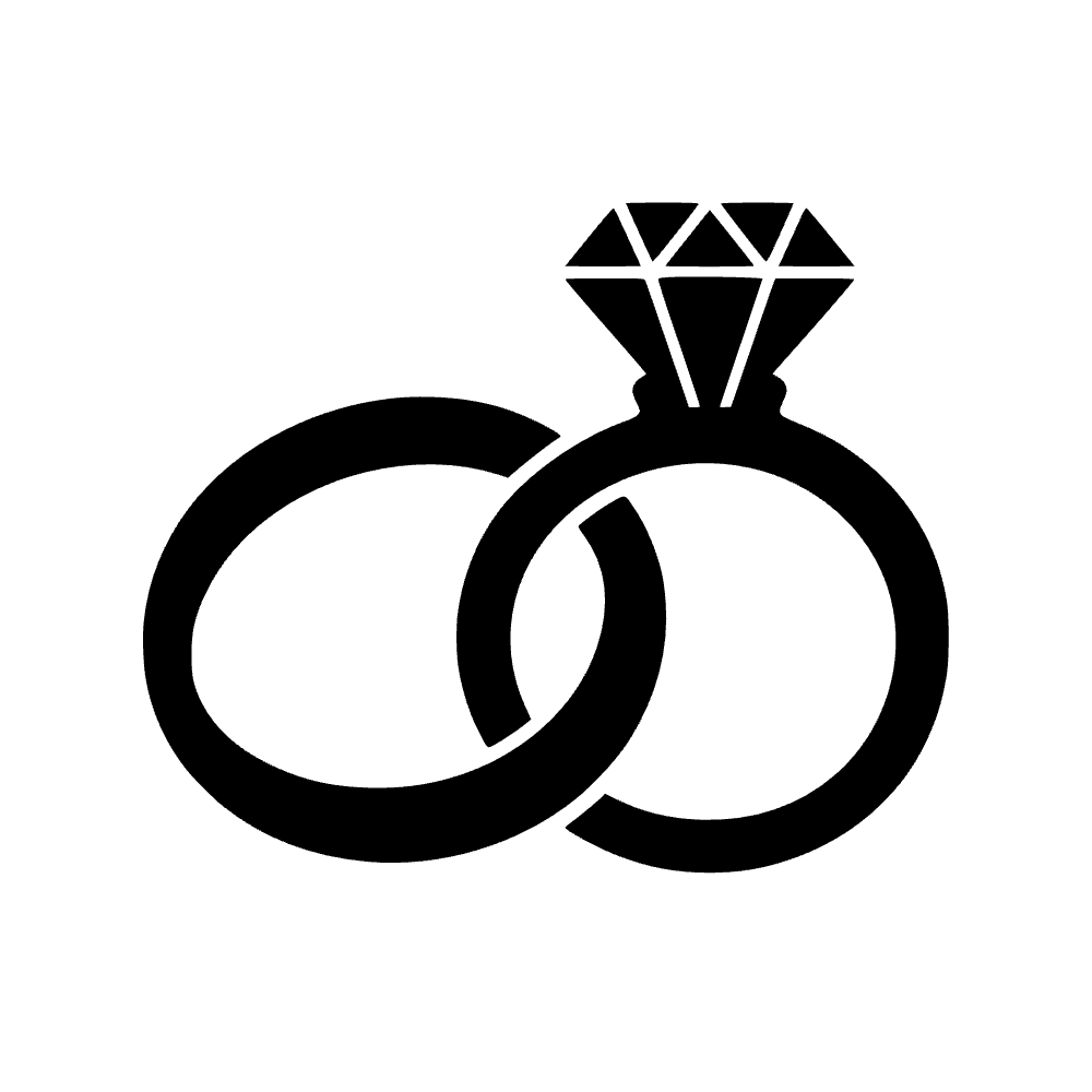 Anillos de boda entrelazados — archivo SVG