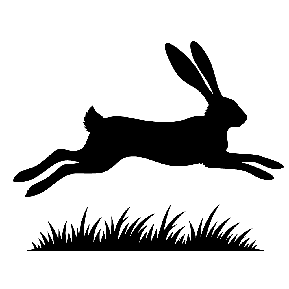 Jackrabbit Leaping Icon SVG cut file preview