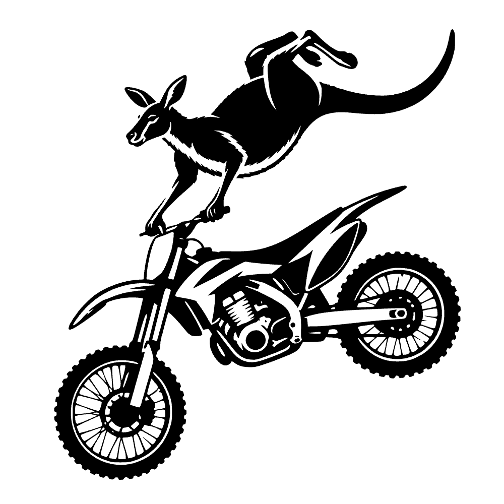 Canguro haciendo un salto mortal — archivo SVG