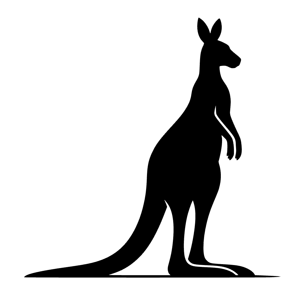 Kangaroo Standing Tall SVG cut file preview