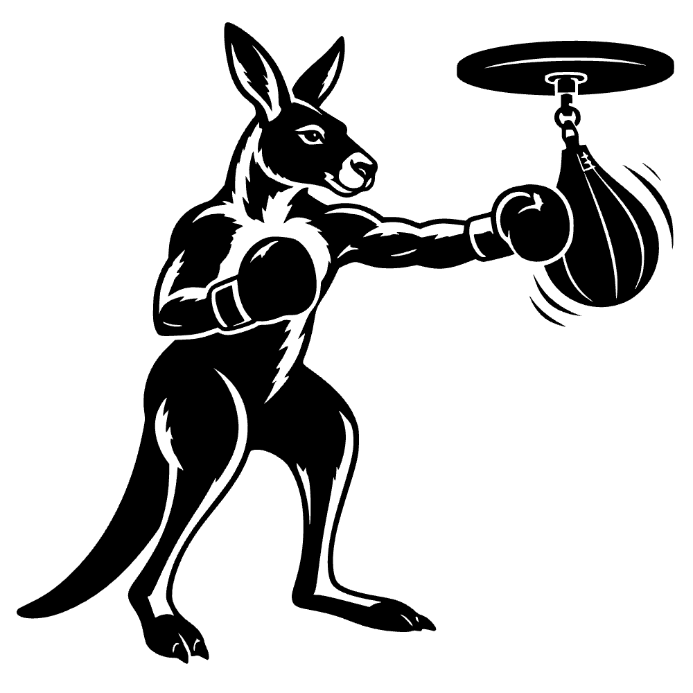 Canguro con guantes de boxeo — archivo SVG