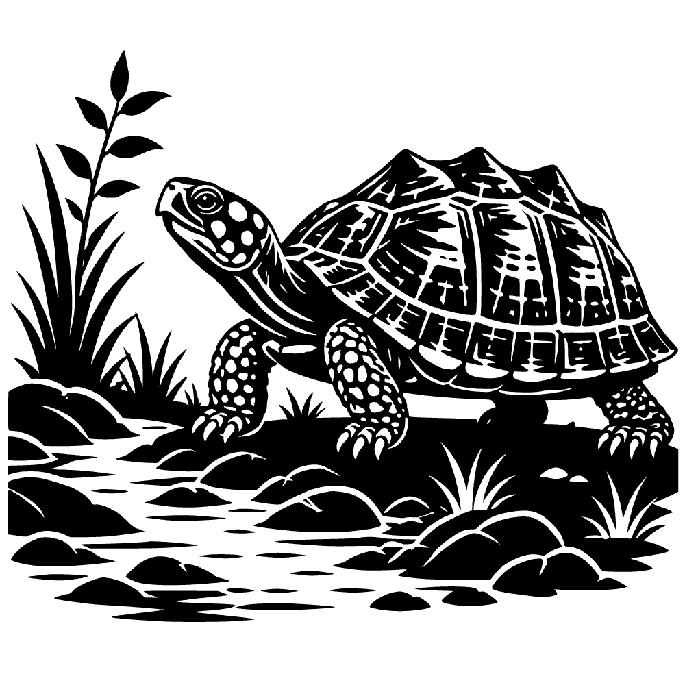 Tortuga de caja con quilla — archivo SVG