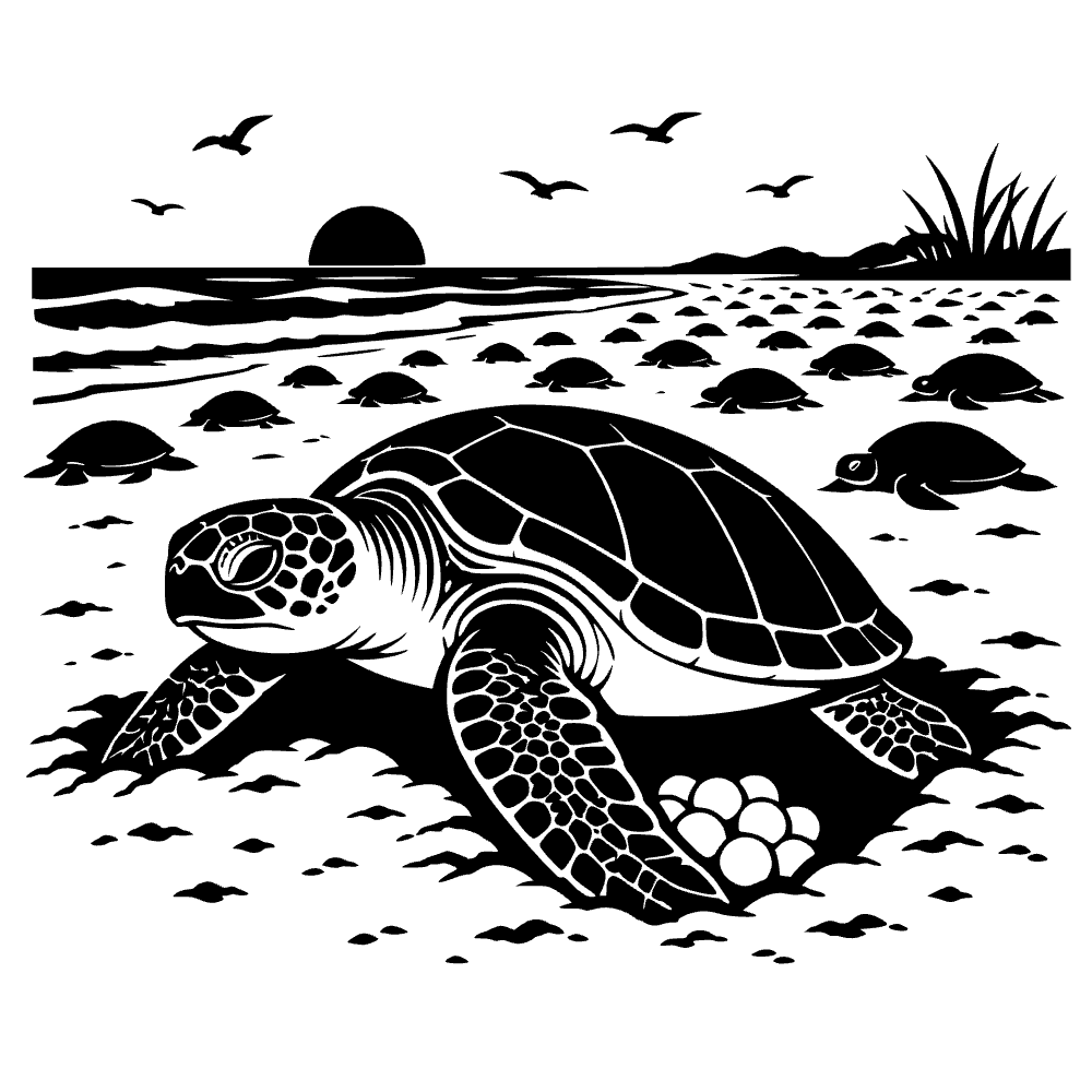 Tortuga Kemp's ridley — archivo SVG