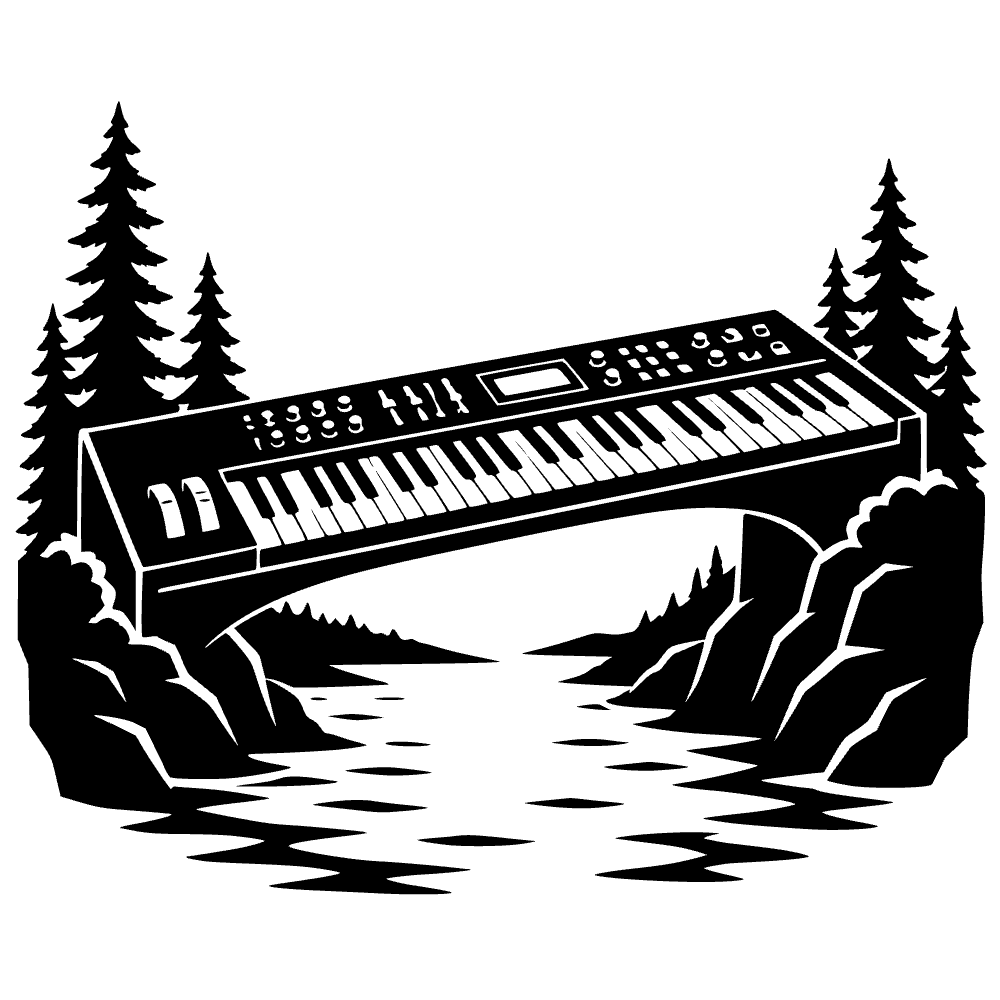 Icono de puente de sintetizador de teclado — vista previa del archivo SVG