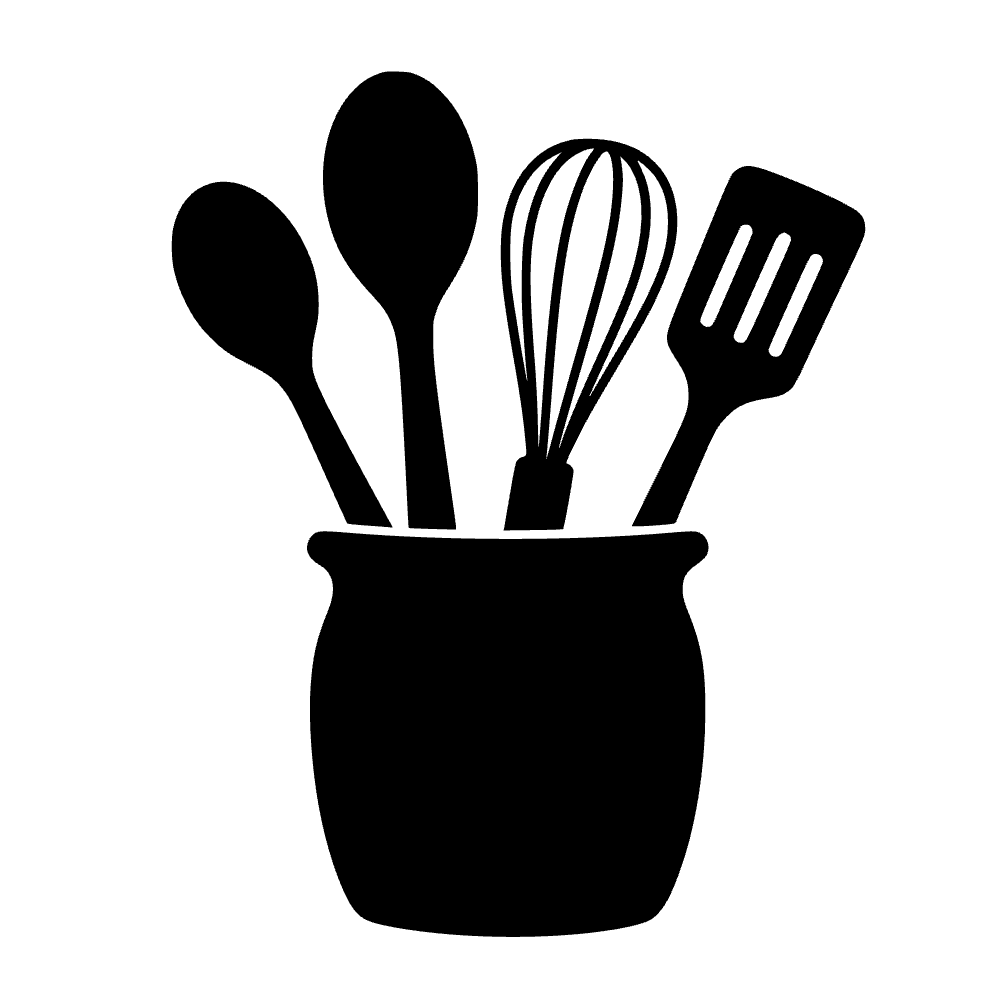 Crock de utensilios de cocina — archivo SVG